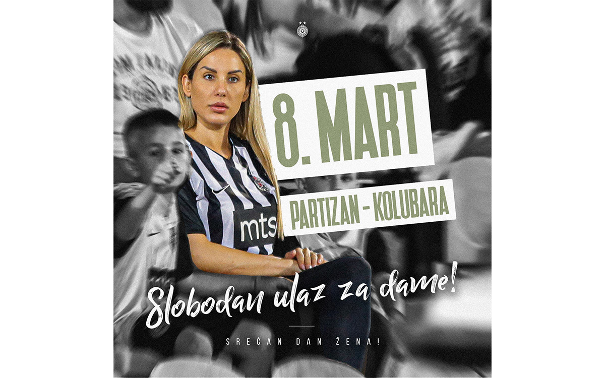 Dame, za 8. mart budite sa nama na stadionu!