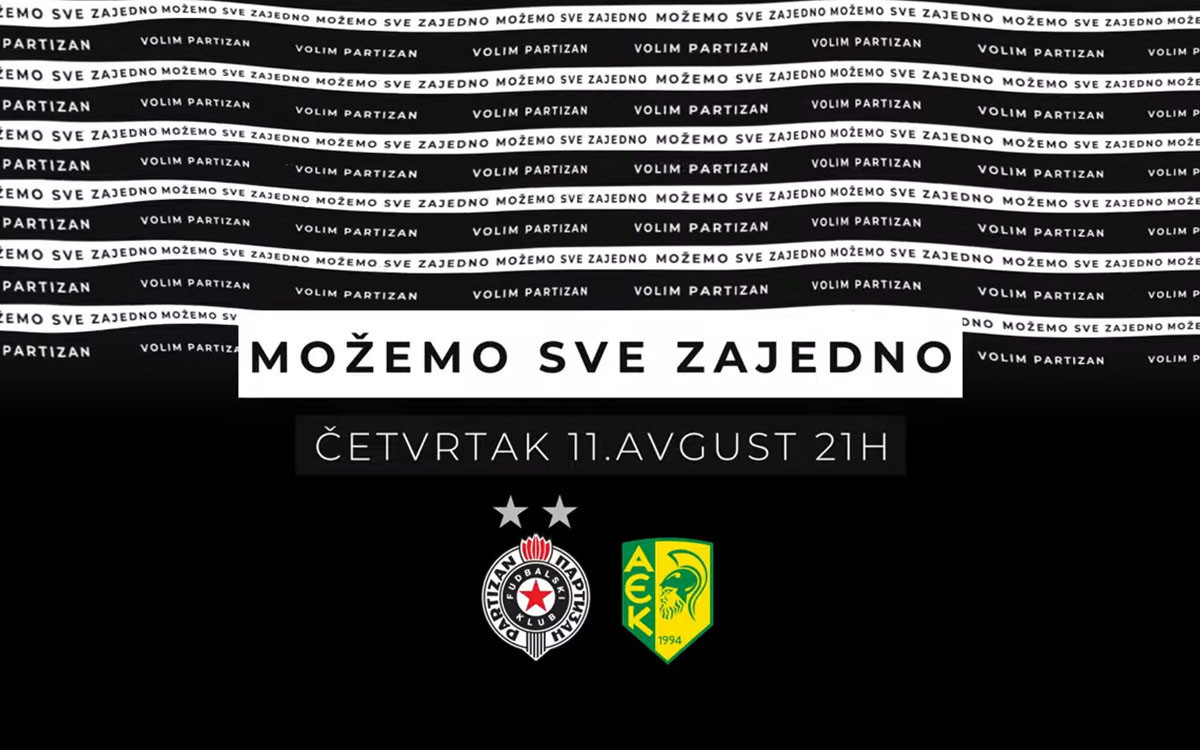 „Za borbu, za crno-belu zastavu, za Partizan!“