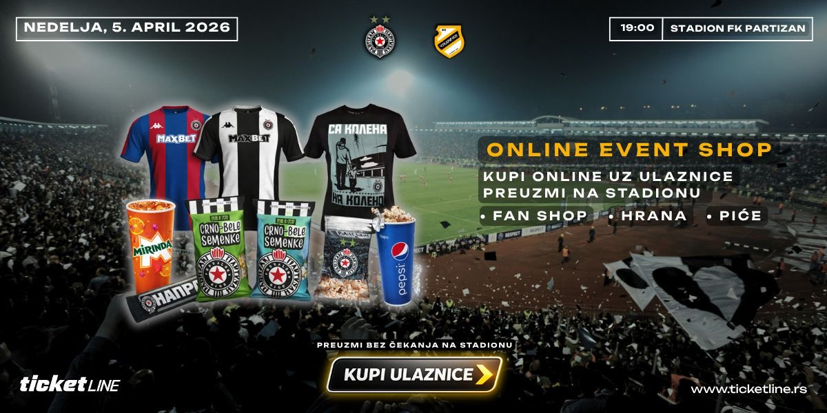 Premium ponuda za sve navijače – potpuni ugođaj na mečevima Partizana uz opciju Event Shop