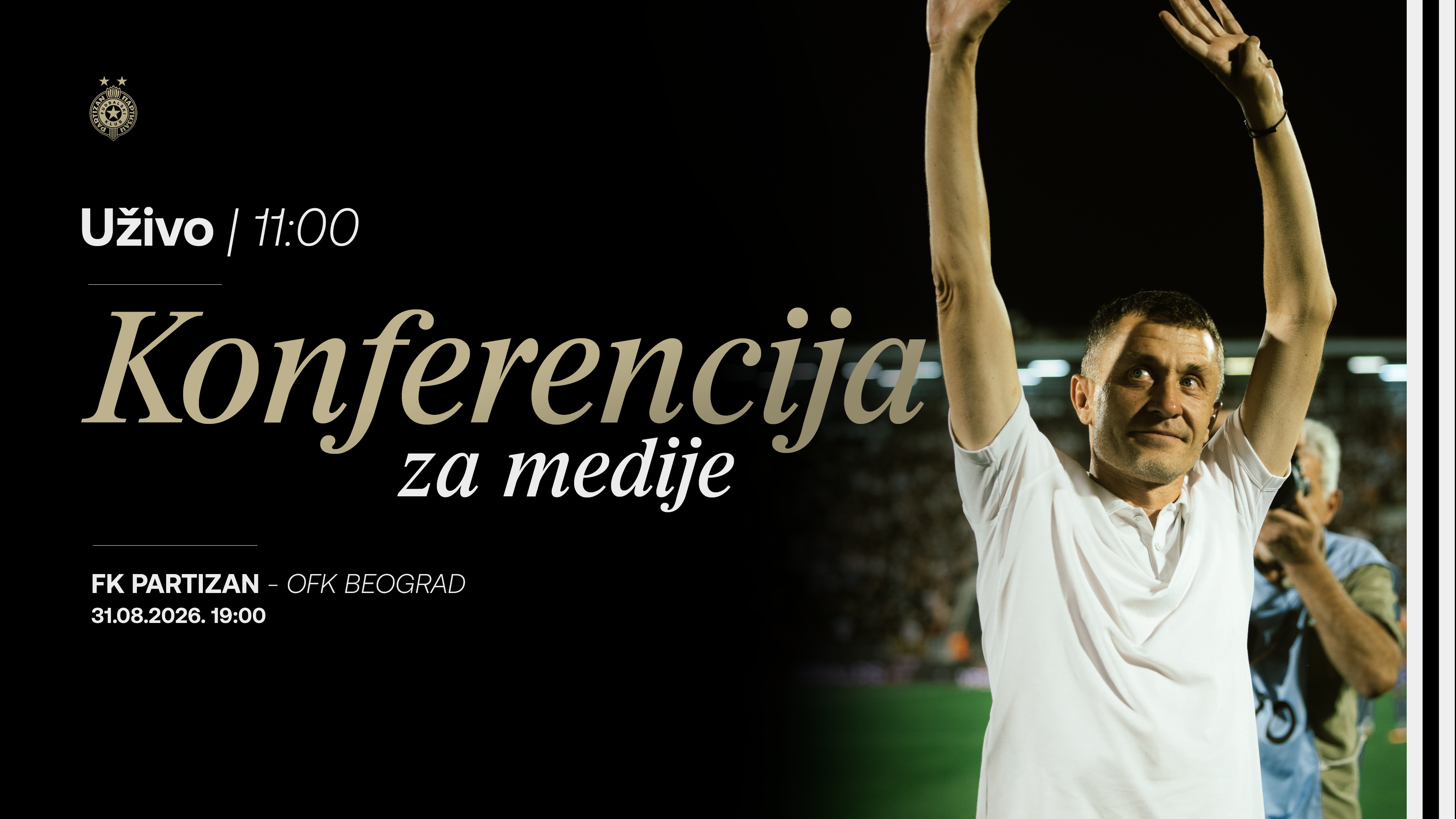 Konferencija za medije pred utakimicu 7. kola Mozzart Bet Superlige Srbije FK Partizan - OFK Beograd