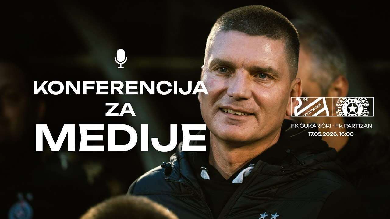 Konferencija za medije pred utakmicu 6. kola plej ofa Mozzart Bet SLS FK Čukarički - FK Partizan