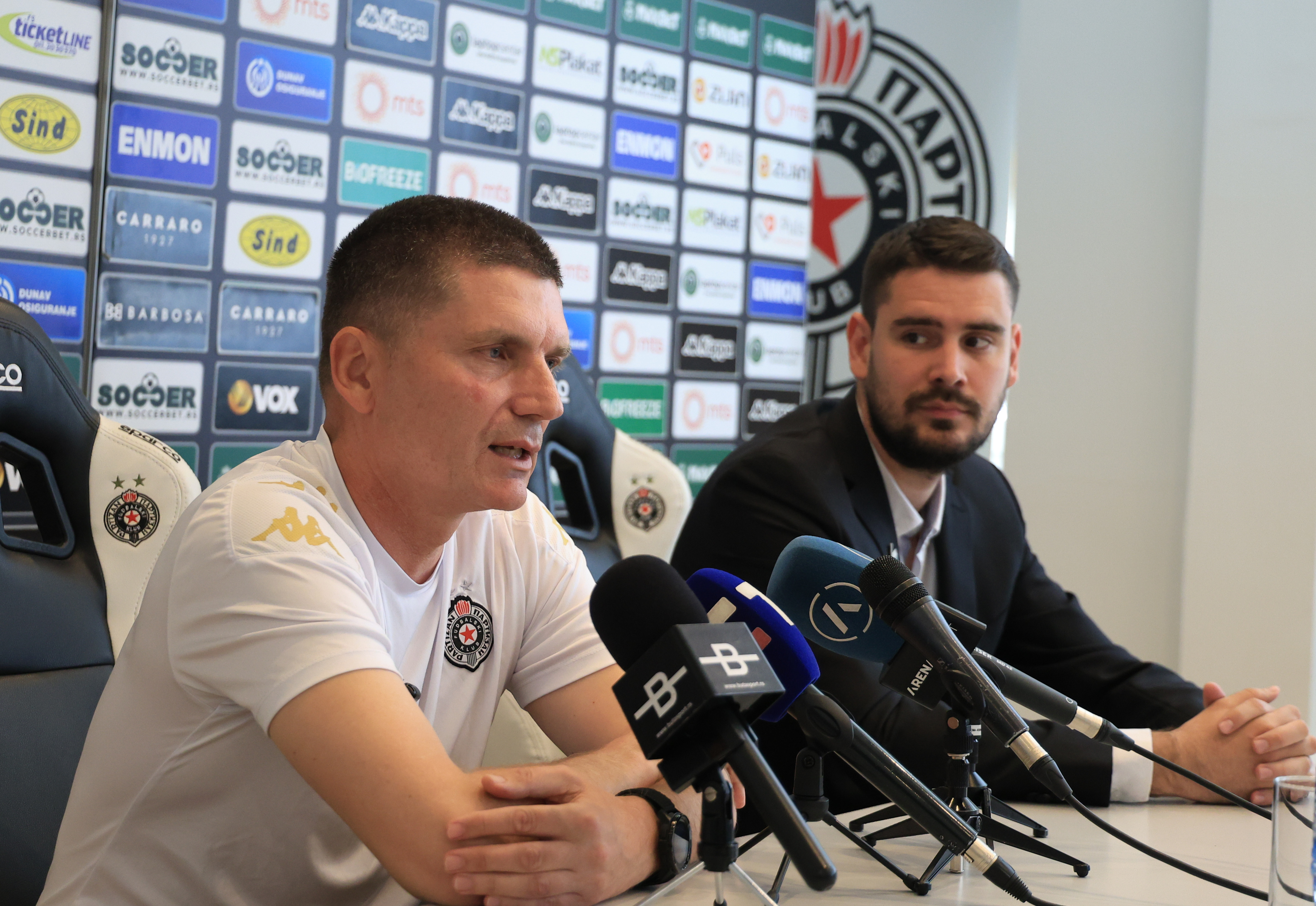 Konferencija za medije pred utakmicu 3. kola plej ofa Mozzart Bet SLS FK Crvena zvezda - FK Partizan
