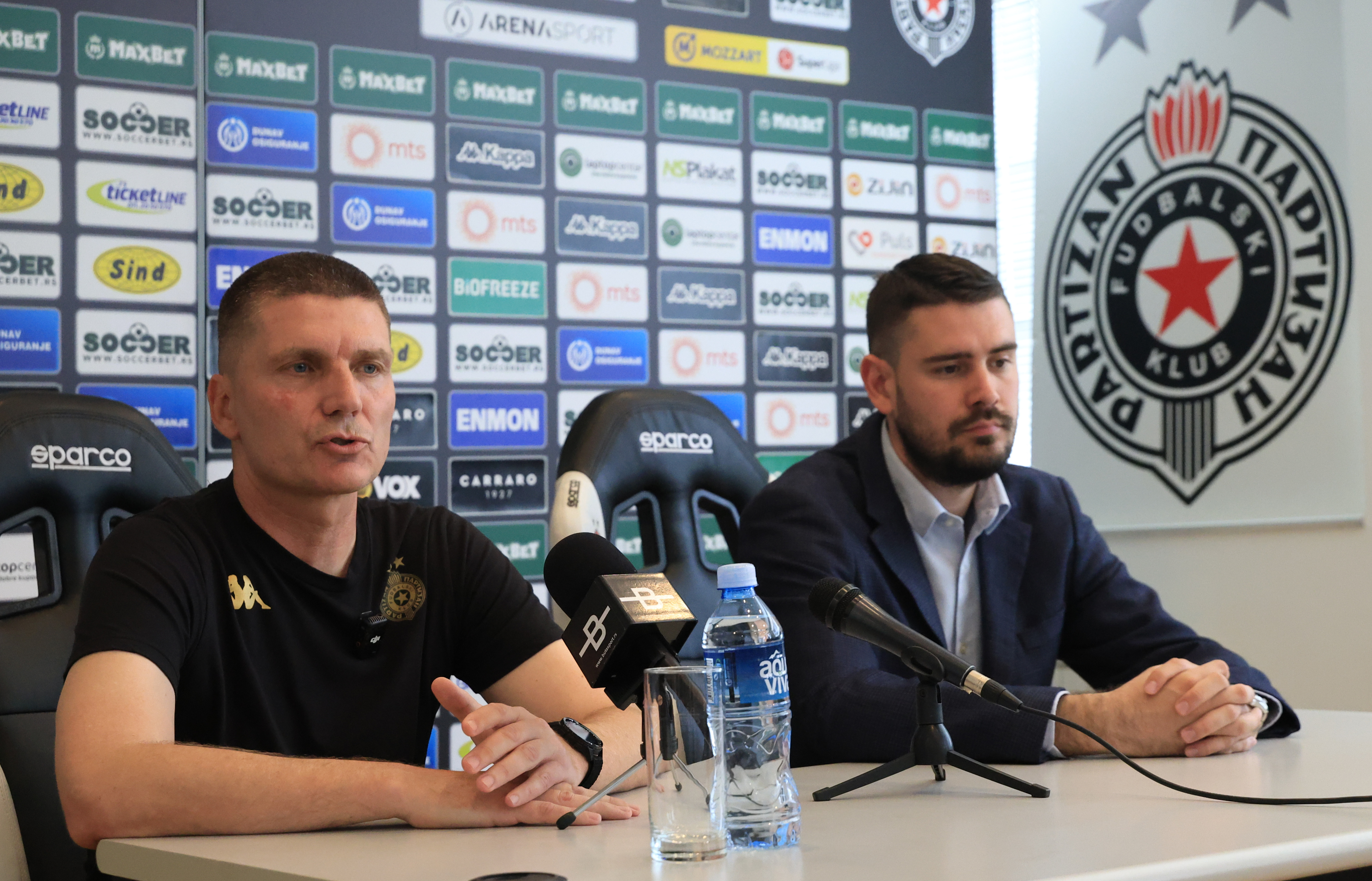 Konferencija za medije pred utakmicu 1. kola plej ofa Mozzart Bet SLS FK Partizan - FK Železničar