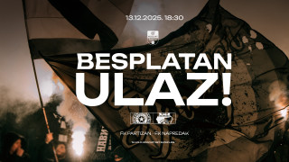 Besplatan ulaz za meč Partizan - Napredak