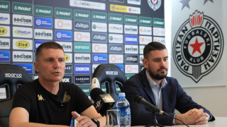Konferencija za medije pred utakmicu 1. kola plej ofa Mozzart Bet SLS FK Partizan - FK Železničar